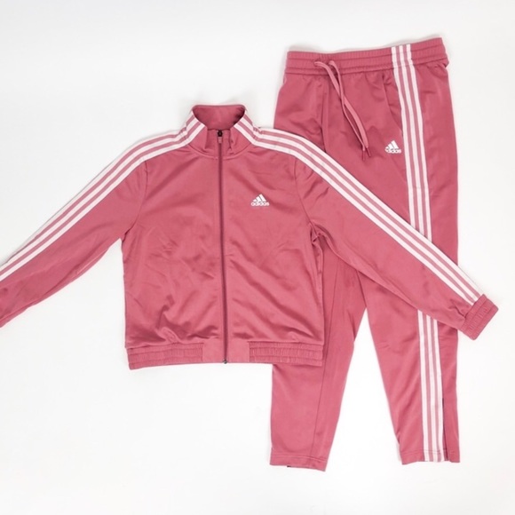 pink adidas jogging suit